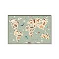 Picture of Animal Map _GroupedProduct_Rectangle_Landscape_Canvas_Framed_