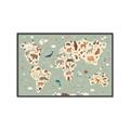 Picture of Animal Map _GroupedProduct_Rectangle_Landscape_Canvas_Framed_