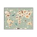 Picture of Animal Map _GroupedProduct_Rectangle_Landscape_Canvas_Framed_