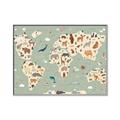 Picture of Animal Map _GroupedProduct_Rectangle_Landscape_Canvas_Framed_