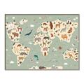 Picture of Animal Map _GroupedProduct_Rectangle_Landscape_Canvas_Framed_