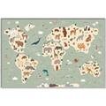 Picture of Animal Map _GroupedProduct_Rectangle_Landscape_Canvas_Framed_