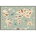 Picture of Animal Map _GroupedProduct_Rectangle_Landscape_Canvas_Framed_