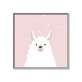 Picture of Pinky Llama  _GroupedProduct_Square_Mini_ _GroupedProduct_Square_Canvas_Framed_