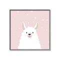 Picture of Pinky Llama  _GroupedProduct_Square_Mini_ _GroupedProduct_Square_Canvas_Framed_
