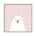 Picture of Pinky Llama  _GroupedProduct_Square_Mini_ _GroupedProduct_Square_Canvas_Framed_