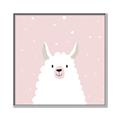 Picture of Pinky Llama  _GroupedProduct_Square_Mini_ _GroupedProduct_Square_Canvas_Framed_
