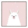 Picture of Pinky Llama  _GroupedProduct_Square_Mini_ _GroupedProduct_Square_Canvas_Framed_