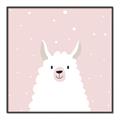 Picture of Pinky Llama  _GroupedProduct_Square_Mini_ _GroupedProduct_Square_Canvas_Framed_