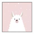 Picture of Pinky Llama  _GroupedProduct_Square_Mini_ _GroupedProduct_Square_Canvas_Framed_