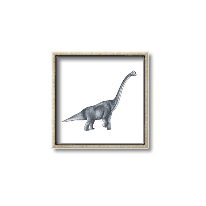 Picture of Gray Dino XIII _GroupedProduct_Square_Mini_ _GroupedProduct_Square_Canvas_Framed_