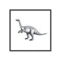 Picture of Gray Dino I  _GroupedProduct_Square_Mini_ _GroupedProduct_Square_Canvas_Framed_