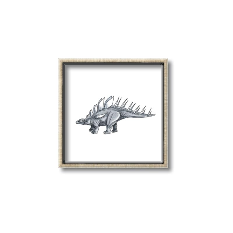 Picture of Gray Dino II _GroupedProduct_Square_Mini_ _GroupedProduct_Square_Canvas_Framed_