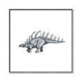 Picture of Gray Dino II _GroupedProduct_Square_Mini_ _GroupedProduct_Square_Canvas_Framed_