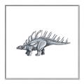 Picture of Gray Dino II _GroupedProduct_Square_Mini_ _GroupedProduct_Square_Canvas_Framed_
