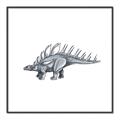 Picture of Gray Dino II _GroupedProduct_Square_Mini_ _GroupedProduct_Square_Canvas_Framed_