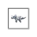 Picture of Gray Dino III _GroupedProduct_Square_Mini_ _GroupedProduct_Square_Canvas_Framed_