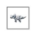 Picture of Gray Dino III _GroupedProduct_Square_Mini_ _GroupedProduct_Square_Canvas_Framed_