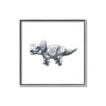 Picture of Gray Dino III _GroupedProduct_Square_Mini_ _GroupedProduct_Square_Canvas_Framed_