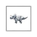 Picture of Gray Dino III _GroupedProduct_Square_Mini_ _GroupedProduct_Square_Canvas_Framed_