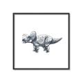 Picture of Gray Dino III _GroupedProduct_Square_Mini_ _GroupedProduct_Square_Canvas_Framed_