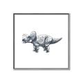 Picture of Gray Dino III _GroupedProduct_Square_Mini_ _GroupedProduct_Square_Canvas_Framed_