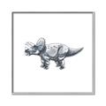 Picture of Gray Dino III _GroupedProduct_Square_Mini_ _GroupedProduct_Square_Canvas_Framed_