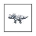 Picture of Gray Dino III _GroupedProduct_Square_Mini_ _GroupedProduct_Square_Canvas_Framed_