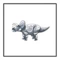 Picture of Gray Dino III _GroupedProduct_Square_Mini_ _GroupedProduct_Square_Canvas_Framed_