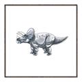 Picture of Gray Dino III _GroupedProduct_Square_Mini_ _GroupedProduct_Square_Canvas_Framed_