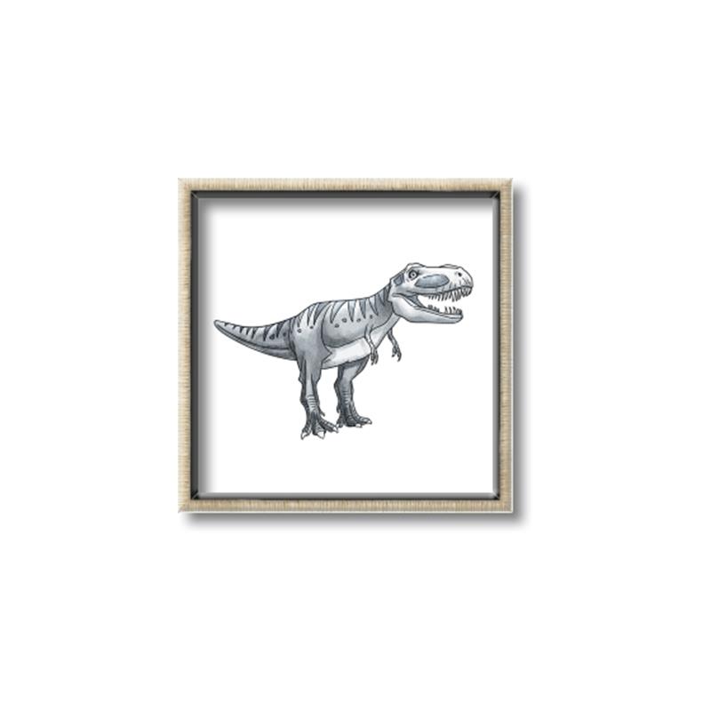 Picture of Gray Dino IV _GroupedProduct_Square_Mini_ _GroupedProduct_Square_Canvas_Framed_