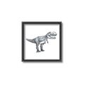 Picture of Gray Dino IV _GroupedProduct_Square_Mini_ _GroupedProduct_Square_Canvas_Framed_