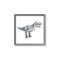 Picture of Gray Dino IV _GroupedProduct_Square_Mini_ _GroupedProduct_Square_Canvas_Framed_