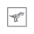 Picture of Gray Dino IV _GroupedProduct_Square_Mini_ _GroupedProduct_Square_Canvas_Framed_