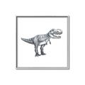 Picture of Gray Dino IV _GroupedProduct_Square_Mini_ _GroupedProduct_Square_Canvas_Framed_