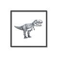 Picture of Gray Dino IV _GroupedProduct_Square_Mini_ _GroupedProduct_Square_Canvas_Framed_