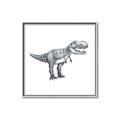 Picture of Gray Dino IV _GroupedProduct_Square_Mini_ _GroupedProduct_Square_Canvas_Framed_