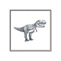 Picture of Gray Dino IV _GroupedProduct_Square_Mini_ _GroupedProduct_Square_Canvas_Framed_