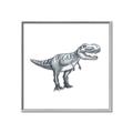 Picture of Gray Dino IV _GroupedProduct_Square_Mini_ _GroupedProduct_Square_Canvas_Framed_