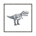 Picture of Gray Dino IV _GroupedProduct_Square_Mini_ _GroupedProduct_Square_Canvas_Framed_
