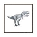 Picture of Gray Dino IV _GroupedProduct_Square_Mini_ _GroupedProduct_Square_Canvas_Framed_