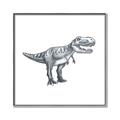 Picture of Gray Dino IV _GroupedProduct_Square_Mini_ _GroupedProduct_Square_Canvas_Framed_