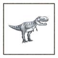 Picture of Gray Dino IV _GroupedProduct_Square_Mini_ _GroupedProduct_Square_Canvas_Framed_