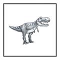 Picture of Gray Dino IV _GroupedProduct_Square_Mini_ _GroupedProduct_Square_Canvas_Framed_