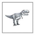 Picture of Gray Dino IV _GroupedProduct_Square_Mini_ _GroupedProduct_Square_Canvas_Framed_