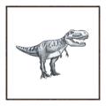 Picture of Gray Dino IV _GroupedProduct_Square_Mini_ _GroupedProduct_Square_Canvas_Framed_