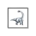Picture of Gray Dino V _GroupedProduct_Square_Mini_ _GroupedProduct_Square_Canvas_Framed_