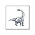 Picture of Gray Dino V _GroupedProduct_Square_Mini_ _GroupedProduct_Square_Canvas_Framed_