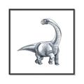 Picture of Gray Dino V _GroupedProduct_Square_Mini_ _GroupedProduct_Square_Canvas_Framed_