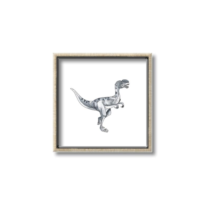 Picture of Gray Dino VI _GroupedProduct_Square_Mini_ _GroupedProduct_Square_Canvas_Framed_